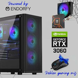 FuturaIT Endorfy GamerPC (AMD Ryzen 5 7500F, 16GB RAM, SSD 1TB, RTX 3060, 600W, Midi ATX) Poklon 