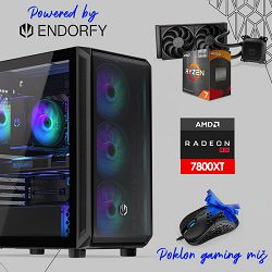 FuturaIT Endorfy GamerPC (AMD Ryzen 7 5700X3D, 32GB RAM, SSD+HDD, RX 7800XT, 850W, Midi ATX) Poklon 