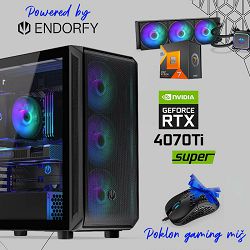 FuturaIT Endorfy GamerPC (AMD Ryzen 7 7800X3D, 32GB RAM, SSD+HDD, RTX 4070TiS, 850W, Midi ATX) Poklon 