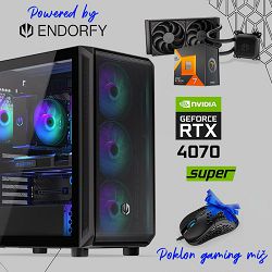 FuturaIT Endorfy GamerPC (AMD Ryzen 7 7800X3D, 32GB RAM, SSD+HDD, RTX 4070S, 850W, Midi ATX) Poklon 