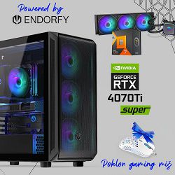 FuturaIT Endorfy GamerPC (AMD Ryzen 7 7800X3D, 32GB RAM, SSD+HDD, RTX 4070TiS, 850W, Midi ATX) Poklon 