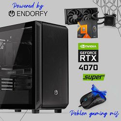 FuturaIT Endorfy GamerPC (AMD Ryzen 7 7800X3D, 32GB RAM, SSD+HDD, RTX 4070S, 750W, Midi ATX) Poklon 