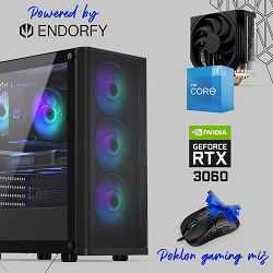 FuturaIT Endorfy GamerPC (Intel i3 12100F, 16GB RAM, SSD 500GB, RTX 3060, 550W, Midi ATX) Poklon 