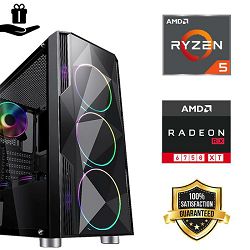 FuturaIT Fighter Gamer PC (AMD Ryzen 5 5600, 16GB RAM, SSD 1TB, RX 6750XT, 650W, Midi ATX) Poklon 