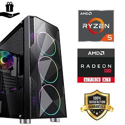 FuturaIT Fighter Gamer PC (AMD Ryzen 5 5600, 32GB RAM, SSD 1TB, RX 6750XT, 650W, Midi ATX) Poklon 