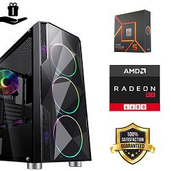 FuturaIT Fighter Gamer PC (AMD Ryzen 5 7500F, 16GB RAM, SSD 1TB, RX 6600, 650W, Midi 