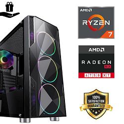 FuturaIT Fighter Gamer PC (AMD Ryzen 7 5700X3D, 32GB RAM, SSD 1TB, RX 6750XT, 650W, Midi ATX) Poklon 