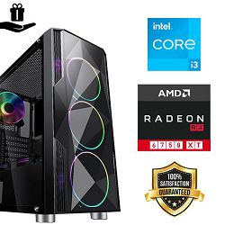 FuturaIT Fighter Gamer PC (Intel i3 12100F, 16GB RAM, SSD 960GB, AMD RX 6750XT, 650W, Midi ATX) Poklon 