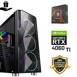 FuturaIT Fighter GamerPC (AMD Ryzen 5 7500F, 16GB RAM, SSD 1TB, RTX 4060Ti, 650W, Midi ATX) Poklon 