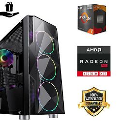 FuturaIT Fighter GamerPC (AMD Ryzen 7 5700X3D, 16GB RAM, SSD 1TB, RX 6750XT, 650W, Midi ATX) Poklon 