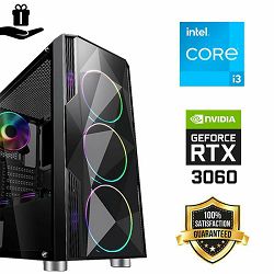 FuturaIT Fighter GamerPC (Intel i3 12100F, 16GB RAM, SSD 960GB, RTX 3060, 650W, Midi ATX) Poklon 