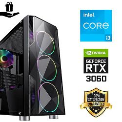 FuturaIT Fighter GamerPC (Intel i3 13100F, 16GB RAM, SSD 512, RTX 3060, 650W, Midi ATX) Poklon 