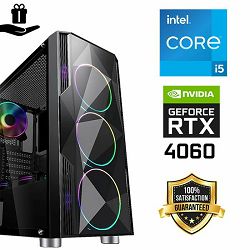 FuturaIT Fighter GamingPC (Intel i5 14400F, 16GB RAM, SSD 1TB, RTX 4060, 600W, Midi ATX) 