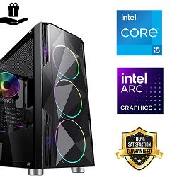 FuturaIT Fighter GamingPC (Intel i5 14400F, 32GB RAM, SSD 1TB, ARC 580, 600W, Midi ATX) 