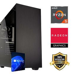 FuturaIT Workstation PC (AMD Ryzen 5 5600G, 32GB RAM, SSD+HDD, AMD GPU, 550W, Midi Case) Win-OS