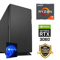 FuturaIT Workstation PC (AMD Ryzen 7 5800X, 32GB RAM, SSD+HDD, RTX 3060, 650W, Midi ATX) Win-OS