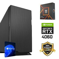 FuturaIT Workstation PC (AMD Ryzen 7 7700X, 32GB RAM, SSD+HDD, RTX 4060, 650W, Midi ATX) WinOS