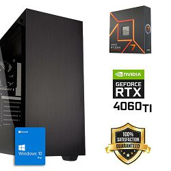 FuturaIT Workstation PC (AMD Ryzen 7 7700X, 32GB RAM, SSD+HDD, RTX 4060Ti, 750W, Midi ATX) WinOS