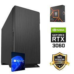 FuturaIT Workstation PC (AMD Ryzen 7 7700X, 32GB RAM, SSD+HDD, RTX 3060, 650W, Midi ATX) WinOS