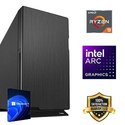 FuturaIT Workstation PC (AMD Ryzen 9 5900X, 32GB RAM, SSD+HDD, Intel B580, 650W, Midi Case) WinOS