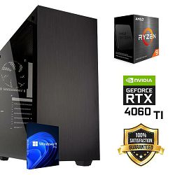 FuturaIT Workstation PC (AMD Ryzen 9 5900X, 32GB RAM, SSD+HDD, RTX 4060Ti, 650W, Midi ATX) Win-OS