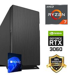 FuturaIT Workstation PC (AMD Ryzen 9 5900X, 32GB RAM, SSD+HDD,NV RTX 3060, 650W, Midi ATX) Win-OS