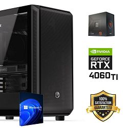 FuturaIT Workstation PC (AMD Ryzen 9 7950X, 48GB RAM, SSD+HDD, RTX 4060Ti, 850W, Midi ATX) Win-OS