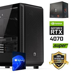 FuturaIT Workstation PC (AMD Ryzen 9 7950X, 48GB RAM, SSD+HDD, RTX 4070S, 850W, Midi ATX) 