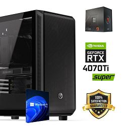 FuturaIT Workstation PC (AMD Ryzen 9 7950X, 96GB RAM, SSD+HDD, RTX 4070Ti-S, 850W, Midi ATX) WinOS