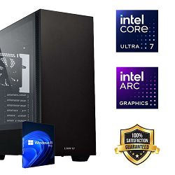 FuturaIT Workstation PC (Intel Core Ultra 7 265K, 32GB RAM, SSD+HDD, Intel Arc 580, 750W, Midi ATX) WinOS