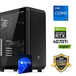 FuturaIT Workstation PC (Intel i7 14700KF, 32GB RAM, 4070Ti-S, SSD+HDD, 750W, Midi ATX) Poklon 