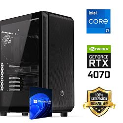 FuturaIT Workstation PC (Intel i7 14700KF, 32GB RAM, SSD+HDD, RTX 4070, 750W, Midi ATX) Win-OS