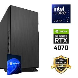 FuturaIT Workstation PC (Intel i7 265K, 32GB RAM, SSD+HDD, RTX 4070, 750W, Midi ATX) WinOS