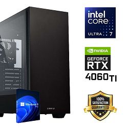 FuturaIT Workstation PC (Intel i7 265K, 32GB RAM, SSD+HDD, RTX 4060Ti, 750W, Midi ATX) WinOS