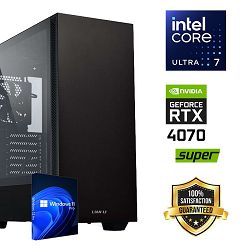 FuturaIT Workstation PC (Intel i7 265K, 48GB RAM, SSD+HDD, RTX 4070S, 750W, Midi ATX) WinOS