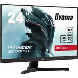 IIYAMA Monitor LED G2470HSU-B6 Fast IPS 1920 x 1080 @180Hz  0.2ms 300 cd/m2 1000:1 HDCP HDMI DP 4xUSB Hub 3.2 tilt