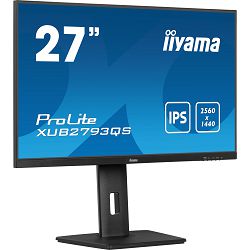 IIYAMA Monitor LED XUB2793QS-B6 27" IPS 2560 x 1440 @100Hz 16:9 	250 cd/m2 1300:1 1ms HDMI DP tilt