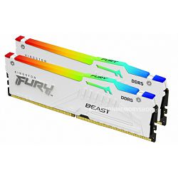 Kingston 32GB 6000MT/s DDR5 CL30 DIMM (Kit of 2) FURY Beast White RGB XMP, EAN: 740617343359