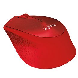 Logitech M330 Silent+ bežični optički miš, crvena 910-004911