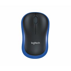 Miš Logitech M185 Wireless, nano, optički, plavi