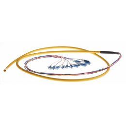 NFO Fiber optic pigtail LC UPC, SM, G.657.A2, 900um, 1.5m, 12 pack, Jacketed