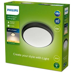 Philips Doris Ceiling 6W 27K Black IP54 HV 929003190801