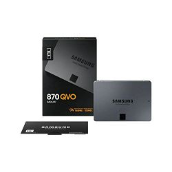 SAMSUNG 870 QVO 1TB SSD, 2.5” 7mm, SATA 6Gb/s, Read/Write: 560 / 530 MB/s, Random Read/Write IOPS 98K/88K