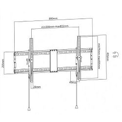 SBOX nosač PLB-5948T, 43 - 90", do 70kg PLB-5948T