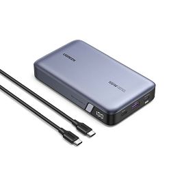 UGREEN prijenosni punjač (Powerbank) 20.000mAh, 100W brzo punjenje, 2×USB-C+1×USB-A, PD 3.0+QC 3.0, srebrni