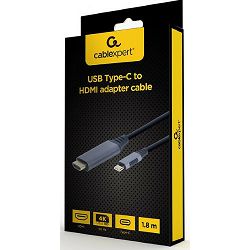 Gembird USB Tip C na HDMI kabel, 1,8m, 4K-60Hz GEM-CC-USB3C-HDMI016